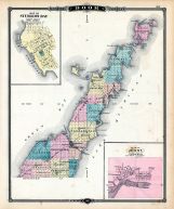 Door County Map, Sturgeon Bay, Jenny, Wisconsin State Atlas 1878